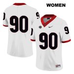 Women's Georgia Bulldogs NCAA #90 Jake Camarda Nike Stitched White Legend Authentic No Name College Football Jersey IJG5454TP